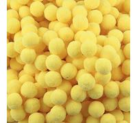 500 Pack Fluffy Pom Poms, High Density Pompom Balls for Cheerleading DIY Crafts, Jewelry Making, Hair Accessories, Clothing Embellishment - 10mm Yellow