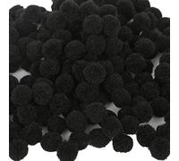 500 Pack Fluffy Pom Poms,High Density Pompom Balls for Cheerleading DIY Crafts Jewelry Making Hair Accessories Clothing Embellishment 10mm, Black