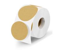 500 Pack Kraft Paper Canning Jar Labels, 2 Inch Round Self-Adhesive Stickers with 4 Wreath Designs for Jam, Jelly, Mason Jars, Bottles, and Pantry Organisation