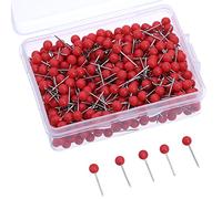 500 Pack Map Push Pins Map Tacks 1/8 Inch Small Size (Red)