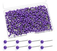 500 Pack Map Push Pins Map Tacks Small Size(Purple, 1/6 Inch)