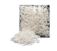 500 Pack No-Damage Durable Hair Rubber Bands - Non-Slip Elastic Hair Ties for All Hair Types and for All ages Perfect for Braids, Ponytails, and Everyday Styling by Kàllos (White, Small)
