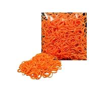 500 Pack No-Damage Durable Hair Rubber Bands - Non-Slip Elastic Hair Ties for All Hair Types and for All ages Perfect for Braids, Ponytails, and Everyday Styling by Kàllos (Orange, Small)