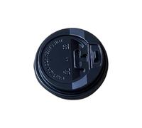 500 Pack Plastic Sip-Through Lids for Hot Cups, Fits 10oz, 12oz, 16oz & 20oz Ripple and Paper Cups Secure Leak-Resistant Coffee Cup Lids, Durable, Disposable Black or White Lids for Takeaway Drinks