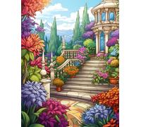 500 Pages of Peaceful Gardens: A Coloring Retreat children or adults.: Peaceful and creative moments with garden designs.