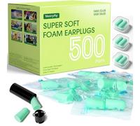 500 Pairs Foam Ear Plugs, Soft Disposable Ear Plugs Noise Cancelling with a Travel Case, 38dB SNR Noise Reduction Earplugs for Sleep, Automotive, Construction, Mining