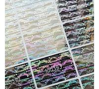 500 Pcs 1.18X0.79 inch Silver High Security Tamper Evident Seal Warranty Void Original Genuine Authentic Hologram Labels/Stickers w/ Unique Sequential Serial Numbering Tamper Proof Stickers