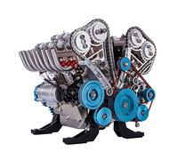 500+Pcs 1:3 V8 Engine Metal Mechanical Model Kit, Motor-Driven Simulation Buildable Science Project, DIY Physics Experiment & Collector's Display for Adults & Teens