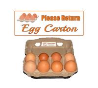 500 Pcs 1 x 2.625 Inch Please Return Egg Cartons Stickers Rectangular Farm Fresh Eggs Carton Labels - Chicken Container Packaging Stickers for Eggs Packaging Chicken Containers & Farmers Supplies