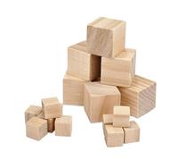 500 Pcs 10mm Unfinished Blank Mini DIY Wooden Square Blocks Wood Solid Cubes for Woodwork Craft Kids Toy Puzzle Making Material