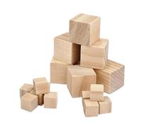 500 Pcs 10mm Unfinished Wooden Cubes Square Blocks Ornaments for Crafts Alphabet Number Or Puzzles Making