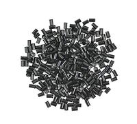 500 Pcs 3.4 mm Micro Link Ring Copper Tubes Beads Non-Silicone Micro Link Beads for I-Tip Hair Extensions (Black)