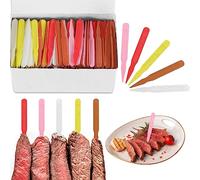 500 Pcs 3 Inch Steak Markers, Colorful Plastic Meat Doneness Picks Steak Temperature Sticks Assorted Doneness Labels Rare, Medium Rare, Medium Well, Well for Catering, Barbecues, Parties, Picnic