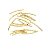500 Pcs 30MM Copper Bent Tube Hollow Diy Necklace Bracelet Handmade -Gold-2X25mm(500pcs 80g