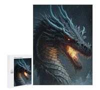 500 PCS Adult Pieces Jigsaw Puzzle Dragon Fire Breath Fantasy Artwork Puzzle For Teenagers Difficult Hard Every Piece Is Unique - Challenging Family Fun Game 500 PCS