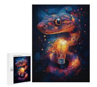 500 PCS Adult Pieces Jigsaw Puzzle Lightning Serpent Illuminating Power Puzzle For Teenagers Difficult Hard Every Piece Is Unique - Challenging Family Fun Game 500 PCS