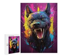 500 PCS Adult Puzzles Angry Colorful Dog Puzzles for Adults Brain Teaser Game But Fun And Humorous Gifts for Friends And Family 500 PCS