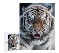 500 PCS Adult Puzzles Angry Tiger Roar Jigsaw for Teenagerss Enhance Memory Difficult And Challenge for Is Ideal As A Gift 500 PCS