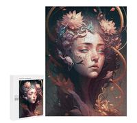 500 PCS Adult Puzzles Enchanted Floral Portrait -2 Puzzles for Adults Brain Teaser Game But Fun And Humorous Gifts for Friends And Family 500 PCS
