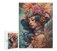 500 PCS Adult Puzzles Fantasy Floral Fusion Jigsaw for Teenagerss Enhance Memory Difficult And Challenge for Is Ideal As A Gift 500 PCS