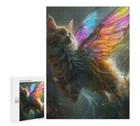 500 PCS Adult Puzzles Flying Cat With Wings Puzzles for Adults Brain Teaser Game But Fun And Humorous Gifts for Friends And Family 500 PCS