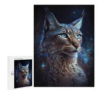 500 PCS Adult Puzzles Galactic Lynx Portrait -1 Jigsaw for Teenagerss Enhance Memory Difficult And Challenge for Is Ideal As A Gift 500 PCS