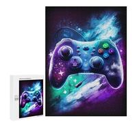 500 PCS Adult Puzzles Glowing Galaxy Game Controller Art Print Jigsaw for Teenagerss Enhance Memory Difficult And Challenge for Is Ideal As A Gift 500 PCS