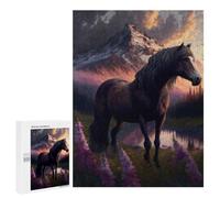 500 PCS Adult Puzzles Mountain Majesty Horse Artwork Puzzles for Adults Brain Teaser Game But Fun And Humorous Gifts for Friends And Family 500 PCS