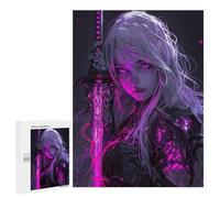 500 PCS Adult Puzzles Neon Demon Girl Jigsaw for Teenagerss Enhance Memory Difficult And Challenge for Is Ideal As A Gift 500 PCS