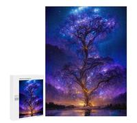 500 PCS Adult Puzzles Purple Galaxy Tree Puzzles for Adults Brain Teaser Game But Fun And Humorous Gifts for Friends And Family 500 PCS