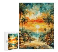 500 PCS Adult Puzzles Road to Paradise Puzzles for Adults Brain Teaser Game But Fun And Humorous Gifts for Friends And Family 500 PCS