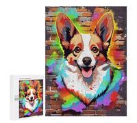 500 PCS Adult Puzzles Welsh Corgi Dog Graffiti Puzzles for Adults Brain Teaser Game But Fun And Humorous Gifts for Friends And Family 500 PCS