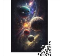 500 Pcs Beyond The Milky Way Jigsaw Puzzle Adult Creative Rectangular Puzzle Wooden Puzzle Funny Educational Toy 500pcs (52x38cm)