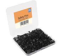 500 PCS Black Safety Pins, 0.75Inch/19mm Safety Small, Rust Resistant Nickel Plated Steel Set for Crafting, Sewing, Rimming Fastening Clip Button for Garment Hang Tag, Pins for Clothes