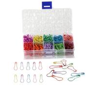 500 Pcs Bulb Safety Pins for Clothes, Assorted Pear Pin Clips, Metal Calabash Pins, Knitting Stitch Markers for DIY Art, Craft Sewing, Quilting