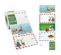 500 Pcs Christmas Tags Gift Tag Stickers Self Adhesive Name Tags Holiday Decorative Presents Tag Gift Wrapping Labels Stickers for Cards Envelope Holiday Decor 2.95 x 1.6 Inch