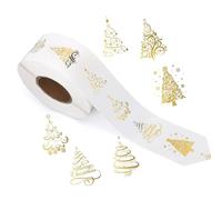500 Pcs Christmas Tree Label Clear Scrapbooking Sticker Merry for Card Gift Box Craft Decoration Decorative Merry Envelope Seals for Card