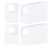 500 Pcs Clear Self Adhesive Folding Hang Tabs Plastic Sticky Hanging Tabs with Slot Hole Self Adhesive Hanging Folder Retail Hang Tags for Sale Items Store Retail Display Products Card (1.5×0.83 Inch)