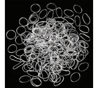 500 Pcs Clear Thin Hair Elastics, Small Elastic Bands for Girls Hair, Mini Rubber Bands for Kids Braids & Wedding Hairstyles, Strong Hold Hair Bands