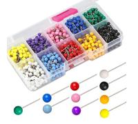 500 Pcs Coloured Head Map Pins, 1.5cm Round Head Thumb Tacks, Drawing Pins With Steel Points, Notice Board Pinboard Tacks For World Map