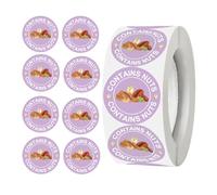 500 Pcs Contains Nuts Stickers 1 inch Nut Allergen Allergy Warning Stickers