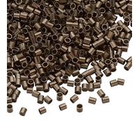 500 Pcs Copper Tube Crimp Beads,1.5mm /2.5mm Crimp Beads End Stopper Loose Spacer Beads for Earrings Necklaces Bracelets DIY Jewelry Making Crafts