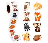 500 PCS Cute Watercolour Bee Stickers,8 Designs, 1 Inch Round, for Kids, Party Favours, Scrapbooking, Crafts, Gift Wrapping, Reward Stickers (Forests)