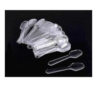 500 Pcs Disposable Clear Plastic Tasting Spoons, Small Tasting Spoons for Food, Ice Cream, Frozen Desserts