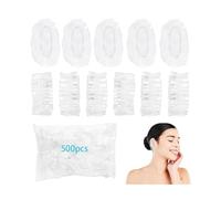 500 PCS Disposable Ear Covers for Shower, Clear Plastic Ear Shower Caps, Waterproof Ear Protectors for Hair Dye