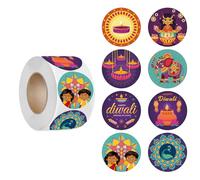 500 Pcs Diwali Stickers Indian Diwali Decorations Labels Gift Tags