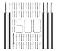 500 Pcs Double-Head Skirting Thread Seamless Nail,Double-Headed Nails,Skirting Line Without Marks Nail,Invisible Screws,with Specific Sleeve Tool for Seamless Installation,DIY Crafts