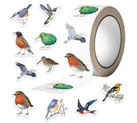 500 Pcs Envelope Sealing Stickers, Cute Bird Theme Cartoon Decals Roll, Self-Adhesive for Gift Tags, Planner Decor, Letters, Kids Art Projects, and Handmade Card Making