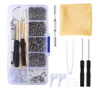 500 Pcs Eyeglass Repair Kit，Luoqun88 Eyeglass Repair Tool Kit with Screws, Screwdrivers, Tweezers, Nose Pads, and More - Durable Stainless Steel Glasses Repair Tool Kit for Sunglasses, Reading Glasses