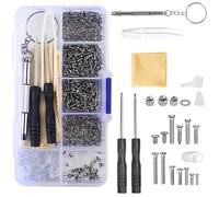 500 PCS Eyeglass Repair Tool Set - Glasses Repair Kit with Screws, Screwdriver, and Nose Pads for Eyewear Maintenance